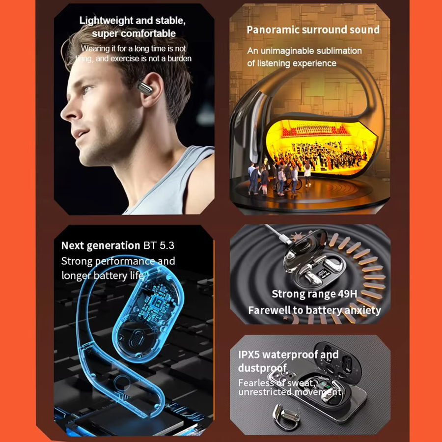 DIXSG AI-Übersetzer-Ohrhörer mit Echtzeit-Übersetzung für 144 Sprachen, 3-in-1 Bluetooth 5.3 In-Ear Headset mit Geräuschunterdrückung und intelligenter Sprachsteuerung - Bild 4