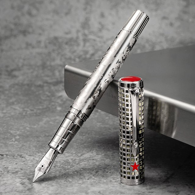 Hongdian WA35 Space Collection Füllfederhalter aus Metall in Silber als limitiertes Kalligraphie-Schreibinstrument - Bild 1