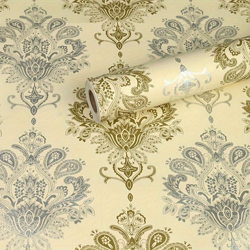 Selbstklebende Tapete im Bohème-Stil von SZ-Damai mit Paisley-Muster in Beige, B: 45 cm, L: 300 cm - Bild 2