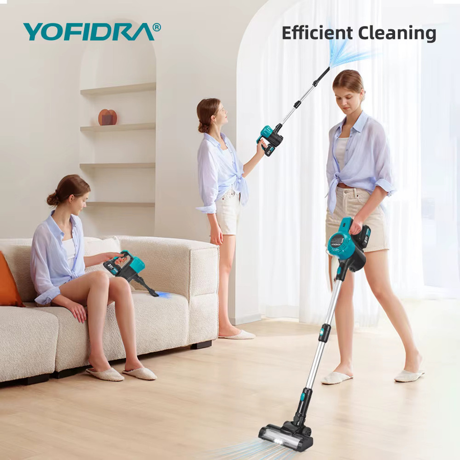 Yofidra Bürstenloser Elektrischer Akku-Staubsauger mit 30kPa Saugkraft und 2 HEPA-Filtern, kompatibel mit Makita 21V Akku, für Zuhause und Auto - Bild 4
