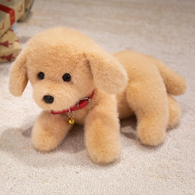 Kawaii Cartoon Labrador Hund Plüschtier, Schwarz Braun, 40cm - Bild 1