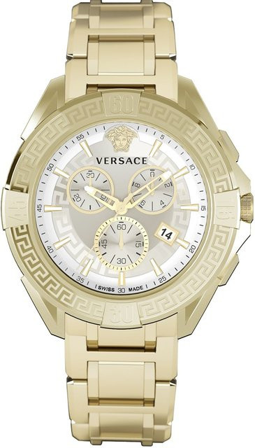 Versace Chronograph, Herrenuhr, Edelstahl, Quarz, 46 mm, 5 ATM - Bild 1