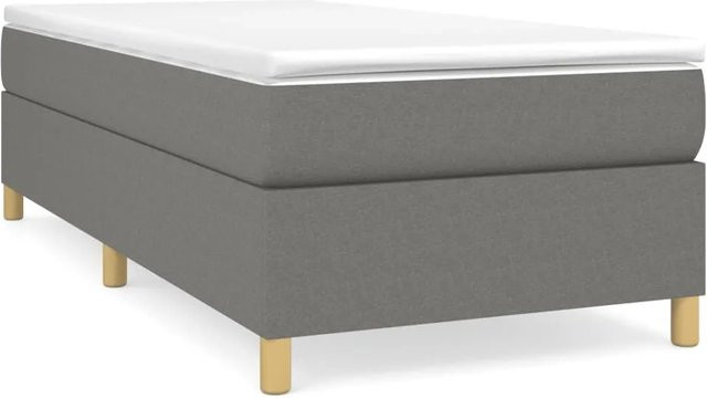 vidaXL Boxspringbett Dunkelgrau mit Stoffbezug B/T/H: 80 x 200 x 35 cm - Bild 1