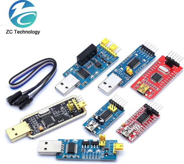 FTDI FT232RL USB zu TTL Serieller Adapter Modul mit USB-C Anschluss in Rot für Arduino - Bild 1
