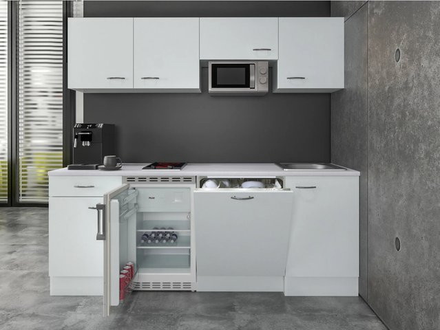 Flex-Well Classic Büroküche Wito in Weiß, B/T/H: 210 x 60 x 85 cm - Bild 1