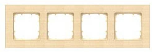 Siemens Schalterprogramm Delta Holz 4fach Rahmen in Braun und Beige 5TG11043 - Bild 1