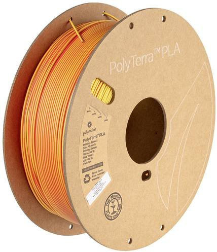 Polymaker PolyTerra Dual Filament PLA 1.75mm Matt Rot und Gelb 1000g - Bild 1