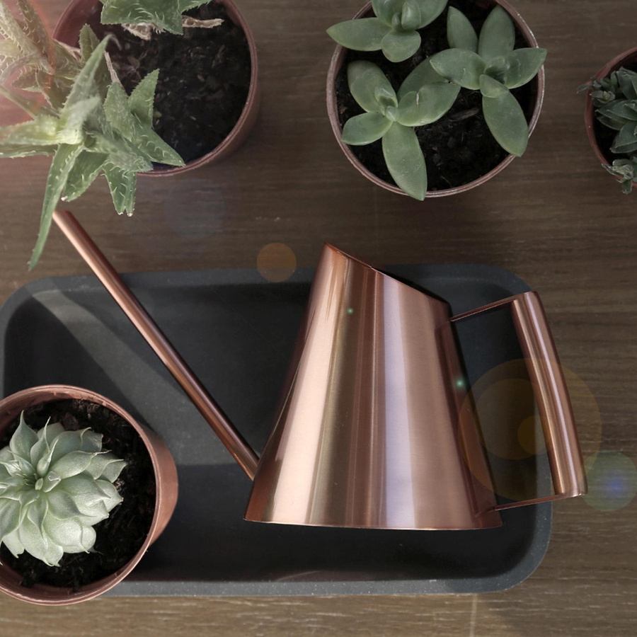 CosyHome Edelstahl Gießkanne in Bronze mit langer Düse - Bild 5