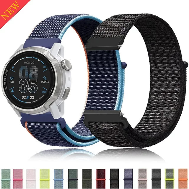 COROS Uhrenarmband Nylon, Schwarz, Unisex, 20 mm, 22 mm - Bild 1