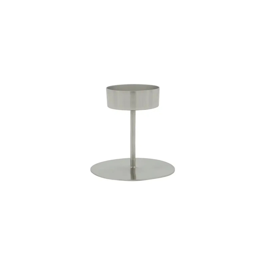 House Doctor Teelichthalter Anit in Silber aus Metall, Höhe: 10,5 cm, Durchmesser: 10 cm - Bild 1
