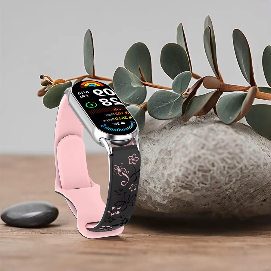 FancyWrist Armband für Xiaomi Band 8 & 9, Silikon, Schwarz, Damen - Bild 4