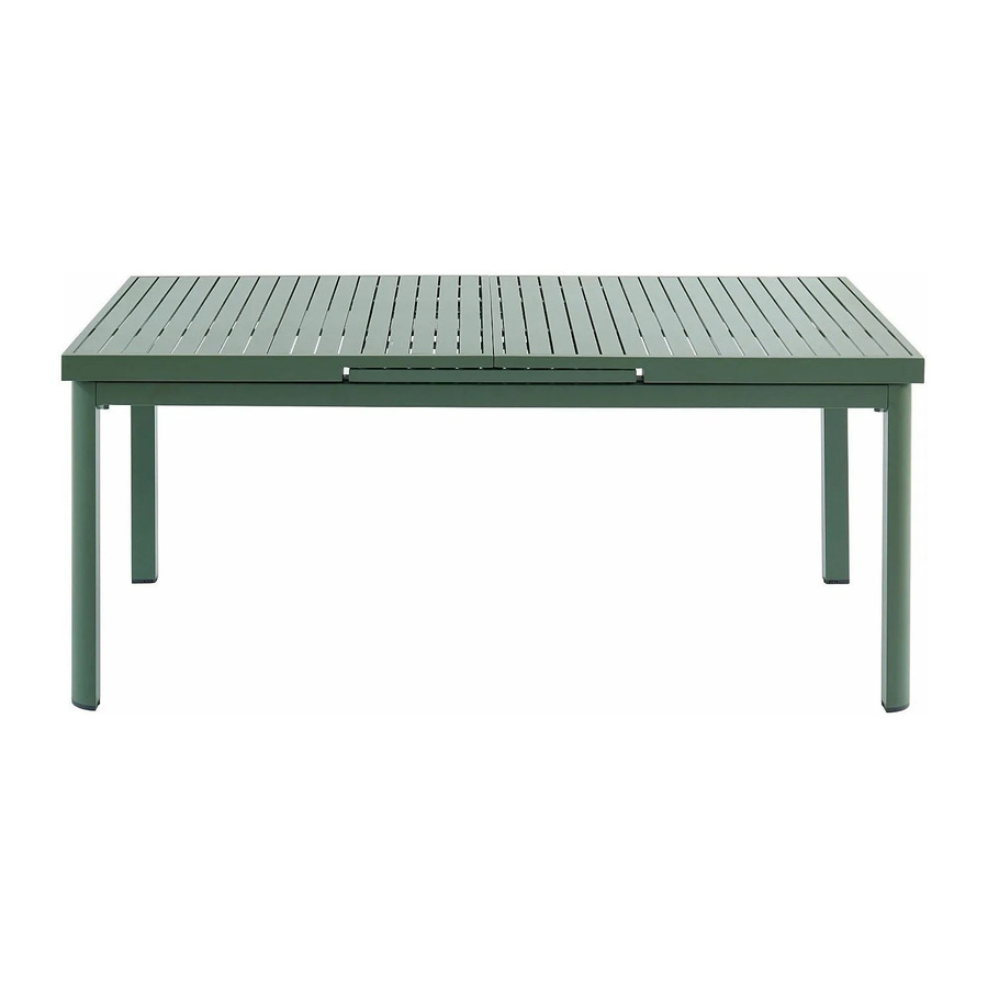 Vente-unique Gartentisch Nauru aus Aluminium in Mandelgrün, ausziehbar, B/T: 240 x 180 cm - Bild 2