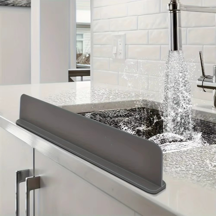 FEB.WIND Silikon-Waschbecken-Schallwand in Schwarz, ölbeständiger Spritzschutz und wasserdichtes Brett für Waschbecken und Küchenbedarf - Bild 5