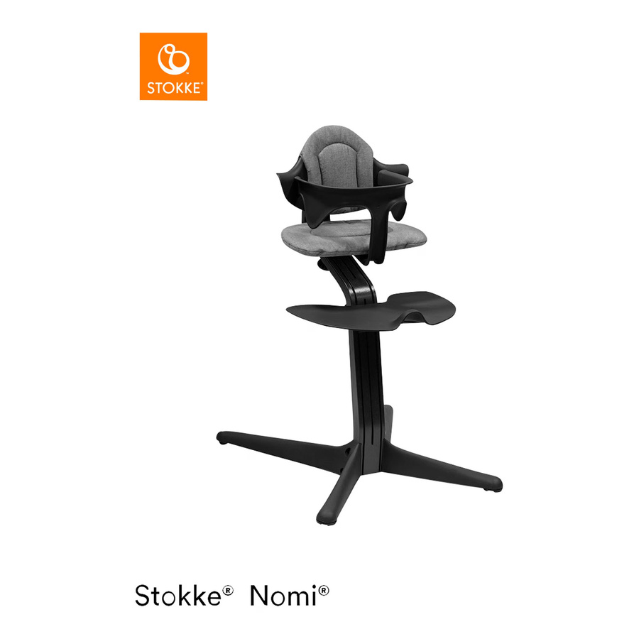 Stokke Nomi Hochstuhl in Schwarz mit Eiche und Buche Furnier - Bild 2