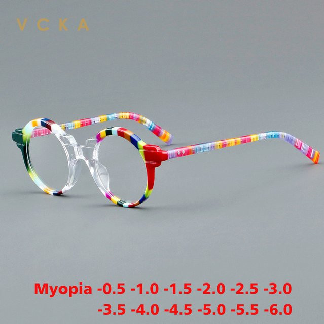 Vcka Korrektionsbrille, Acetat, Rund, Vollrand, Multicolour, Unisex - Bild 1