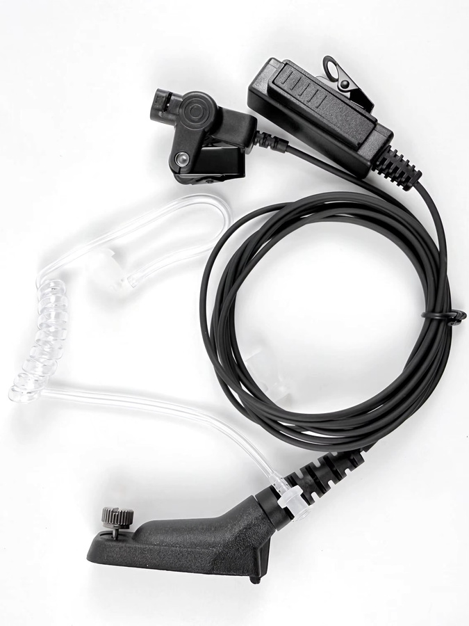 BAOFENG Akustisches Luftschlauch-Ohrhörer-Headset mit PTT-Mikrofon in Schwarz für Motorola APX und DP Funkgeräte - Bild 3