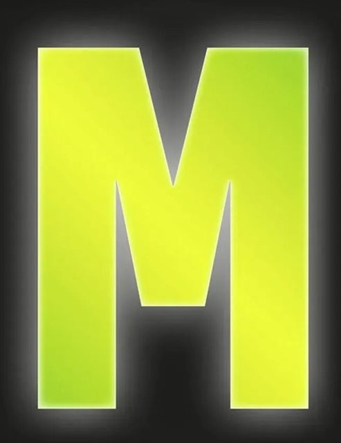 Reflektierender Klebebuchstabe M von Conacord in Gelb, Höhe: 8 cm - Bild 1