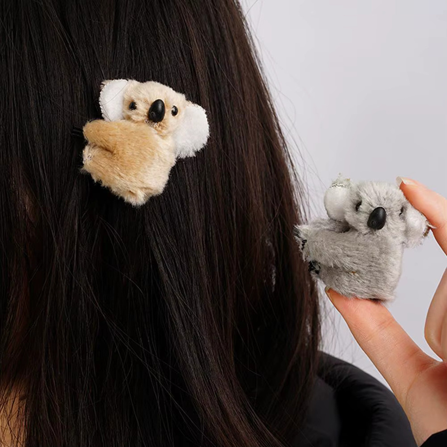 Haarclip Koala, Plüsch, Haar Dekoration - Bild 1