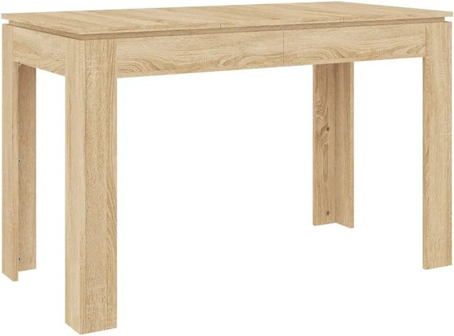 vidaXL Esstisch Sonoma-Eiche in Braun aus Holzwerkstoff, B/T/H: 120 x 60 x 76 cm - Bild 1