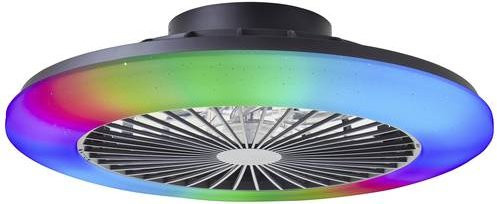 Brilliant Salerno LED-Deckenleuchte mit Ventilator und Fernbedienung Schwarz Durchmesser: 49 cm - Bild 2