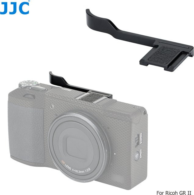 JJC TA-GR2 Daumen-Hoch-Blitzschuh-Handgriff für Ricoh GR II in Schwarz aus Aluminiumlegierung - Bild 1