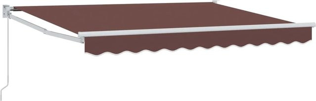 vidaXL Manuell Einziehbare Markise Braun B: 350 cm, T: 200 cm - Bild 1