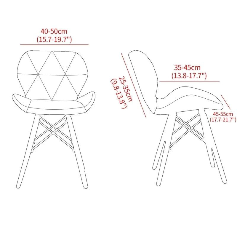 Yiran Furniture Schmetterlingsstuhlbezug aus Samt in Grau, dehnbarer und waschbarer Sitzbezug für Esszimmerstühle und Akzentstühle - Bild 1