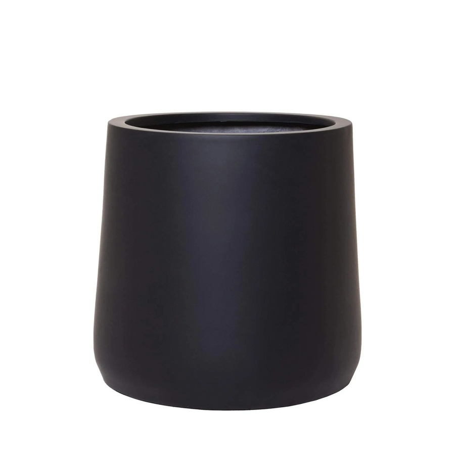 Vivanno Blumentopf Vekra aus Fiberglas in Schwarz, B/T/H: 55 x 55 x 50 cm - Bild 2