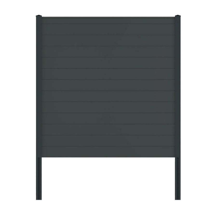 Vidual Sichtschutzzaun Snap 140 aus Aluminium in Anthrazit, B/H: 891 x 175 cm - Bild 2
