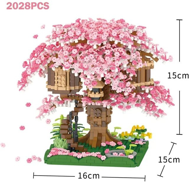 Linyi toy Kirsche Blüte Baum Bausteine aus Kunststoff - Bild 1