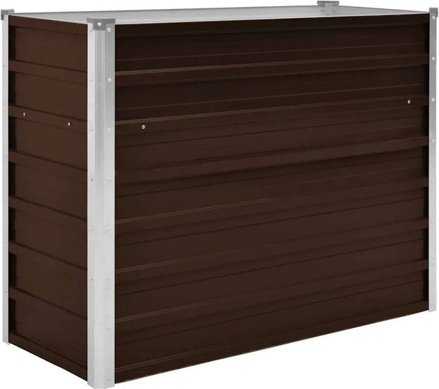 DELUKE Hochbeet OSKAR aus verzinktem Stahl in Braun, B/T/H: 100 x 40 x 77 cm - Bild 1