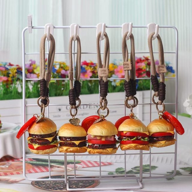 Hamburger-Anhänger, 3D-Cartoon, Unisex - Bild 1