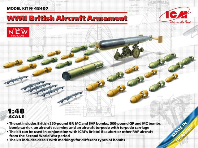 ICM WWII British Aircraft Armament, Fahrzeuge - Bild 1