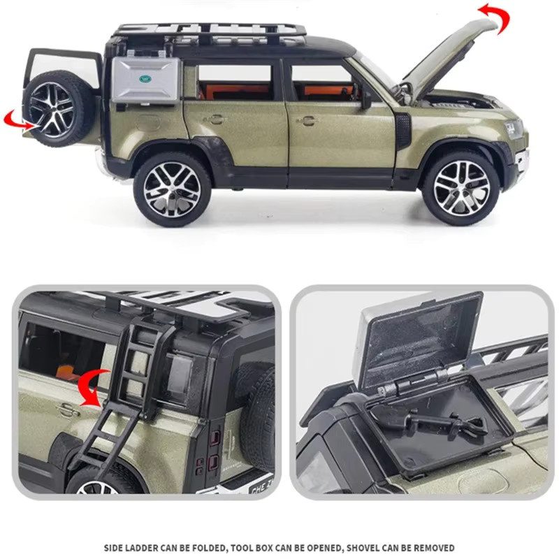 Maisto Land Rover Defender, Geländewagen, Metall, Weiß - Bild 4