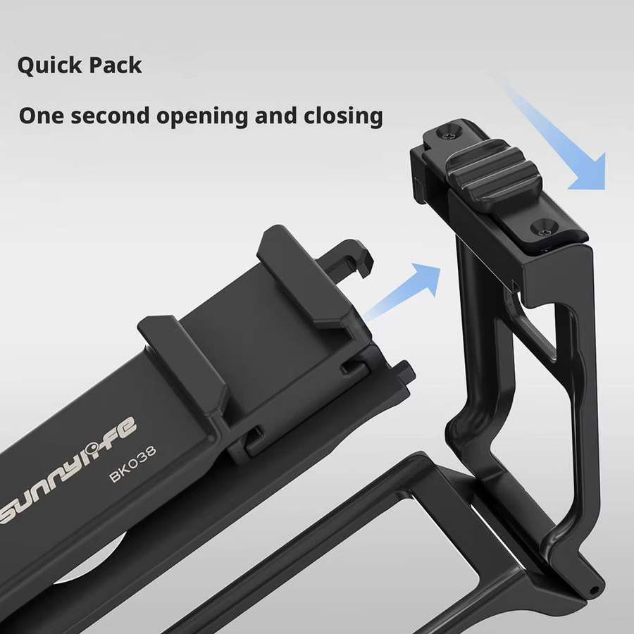 DJI Street Grip Kit Käfig mit Seiten-Griff und Quick Release Halterung für Osmo Action 5 Pro, 4 und 3 in Schwarz - Bild 3