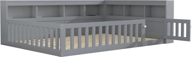 okwish Daybett für das Kinderzimmer in Grau mit Staufach und USB-Ladeport, B/T/H: 190 x 140 x 66 cm (ohne Matratze) - Bild 1