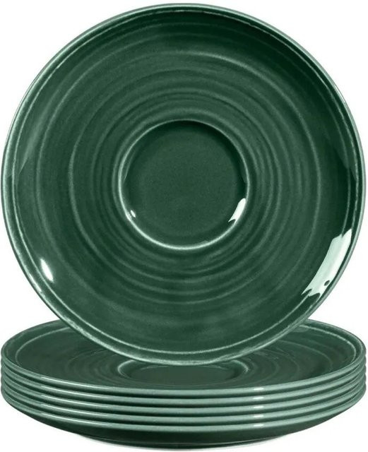 Seltmann Weiden Terra Kombi-Untertassen 6er Set in Grün Durchmesser: 16,1 cm - Bild 1