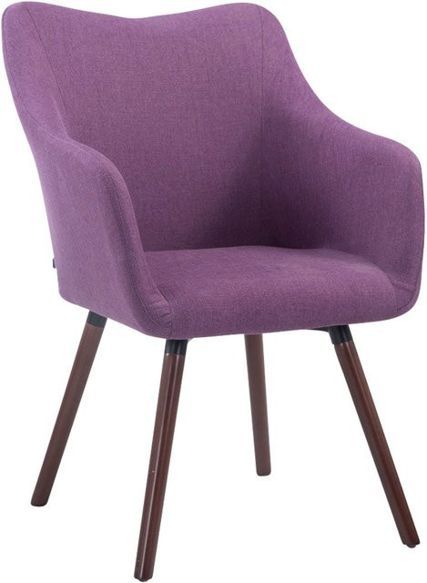 TPFLiving Besucherstuhl Coyo Two mit Stoffbezug und Buchenholzgestell in Walnuss und Lila, B/T/H: 62,5 x 61,0 x 90,0 cm - Bild 1