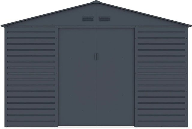 Vente-unique Schrebergartenhaus Adelmo aus verzinktem Stahl in Anthrazitgrau, Breite: 330 cm - Bild 1