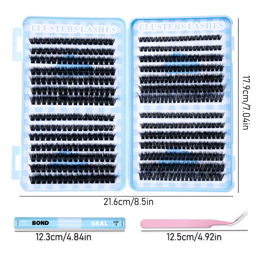 ISEEN Wimpern-Cluster DIY Wimpernverlängerung, Black, Unisex - Bild 5