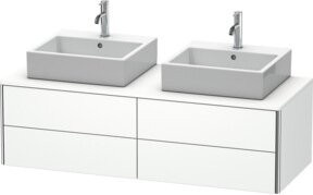 Duravit Waschtischunterschrank XSquare in Weiß, wandhängend, 4 Schubladen, B/H/T: 140 x 54,8 x 40 cm - Bild 1