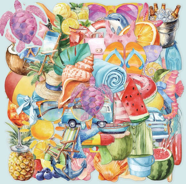 Charile Cartoon Sommer Ozean Aufkleber, transparent, multicolour - Bild 1