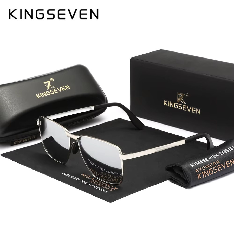 KINGSEVEN Sonnenbrille, Herren, Vollrand, Metall, polarisiert - Bild 2