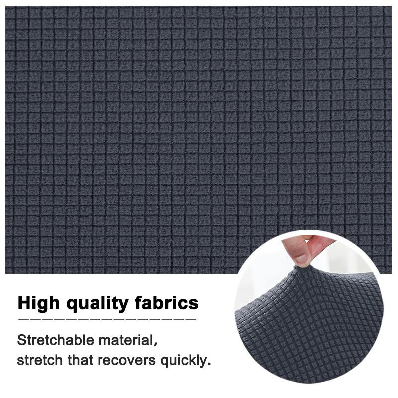 Jacquard-Barstuhlbezug mit kurzer Rückenlehne in Grau aus 100% Polyester - Bild 3