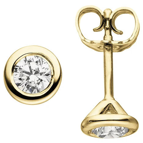 Colfem Ohrstecker 585 Gelbgold, Diamant, Brillant - Bild 1