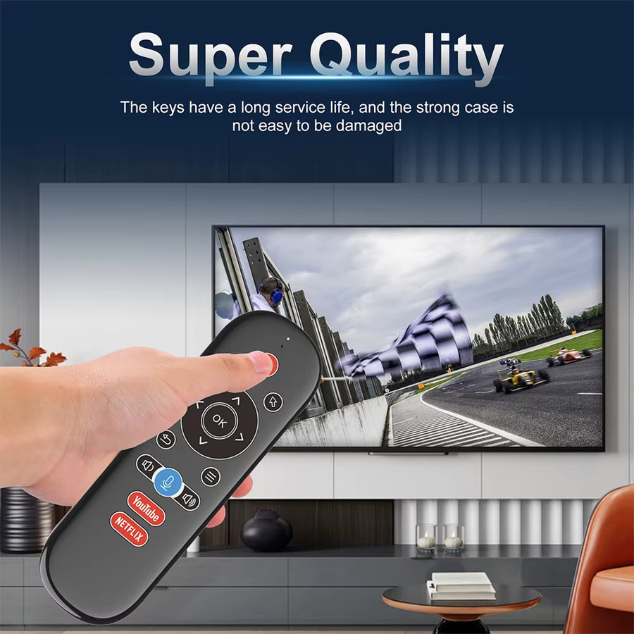 MRSVI W1 PLUS Air Mouse Fernbedienung in Schwarz: Kabellose 2,4G RF Mini-Tastatur mit Gyroskop und IR-Funktion für Android TV Box - Bild 6