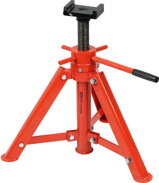 KS TOOLS Stahl Spindel Unterstellbock 12 t, Farbe: Rot - Bild 1