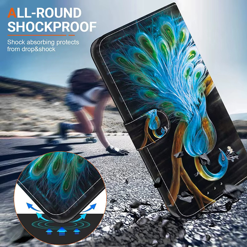 Leder Handyhülle mit Kartenfach für Samsung Galaxy A73 A72 A71 A51 A20 A30 A40 A50 A30S A70 A70S A31 A41 4G 5G als Brieftasche - Bild 5