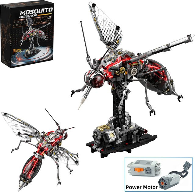 HUATEC Mechanische Mücken-Bausteine, Cyberpunk-Insekt, Tiermodell - Bild 1