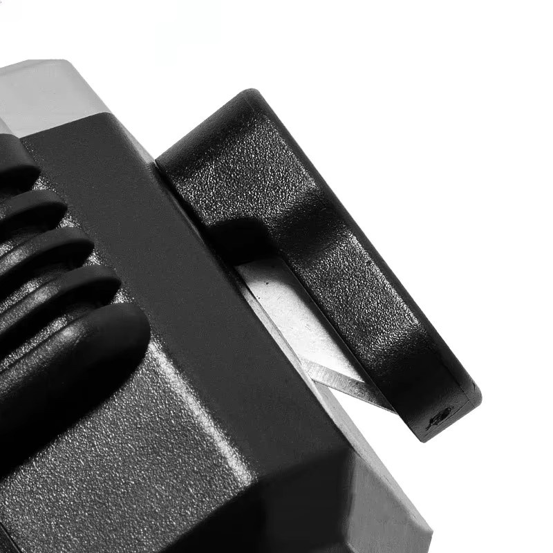 XIWANGFIRE LED-Taschenlampe mit Sicherheitshammer und Magneten in Schwarz, wiederaufladbare tragbare Laterne mit Seitenlicht aus Aluminium für Camping und Abenteuer - Bild 4